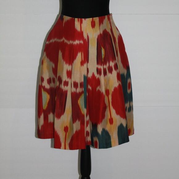 Lauren Ralph Lauren 100% Silk Pleated Skirt Size 6 - Picture 4 of 11